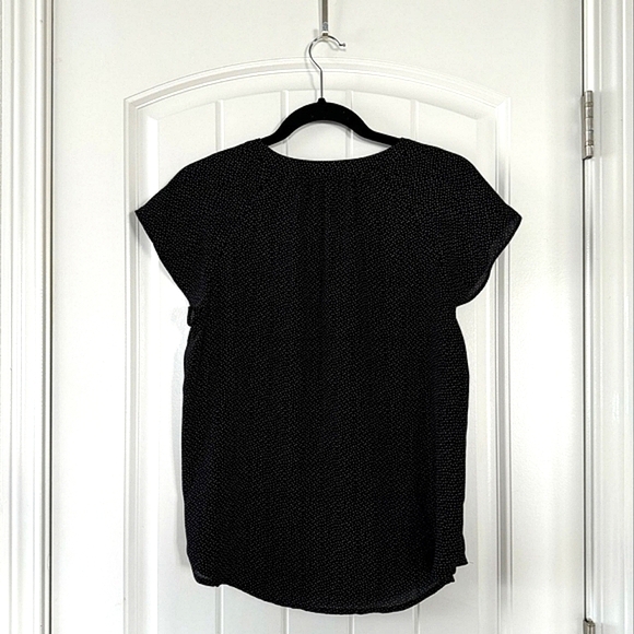 Liz Claiborne Black White Polka Dot Blouse - Picture 2 of 3